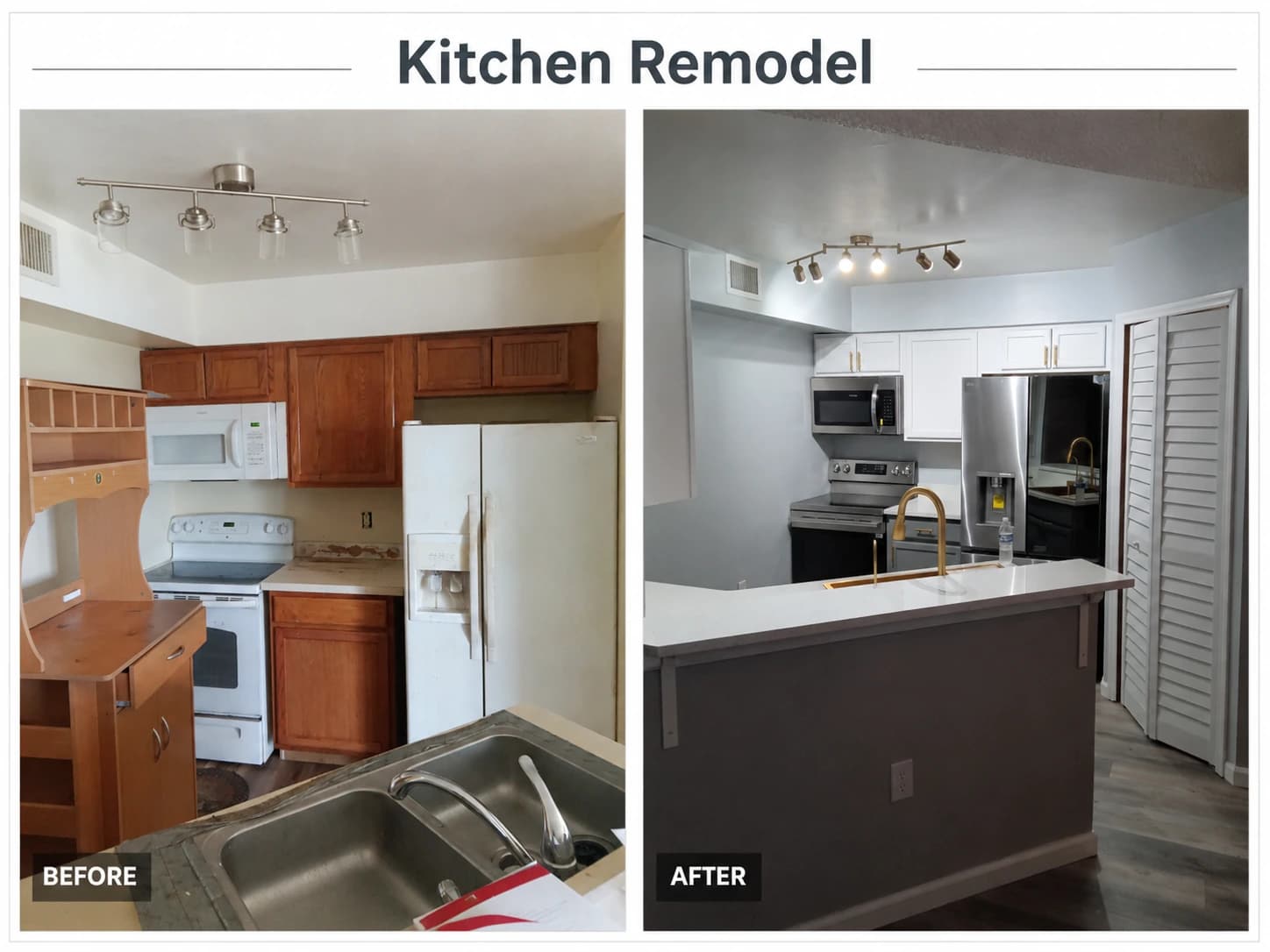 Before and after views from selected residential improvement experience